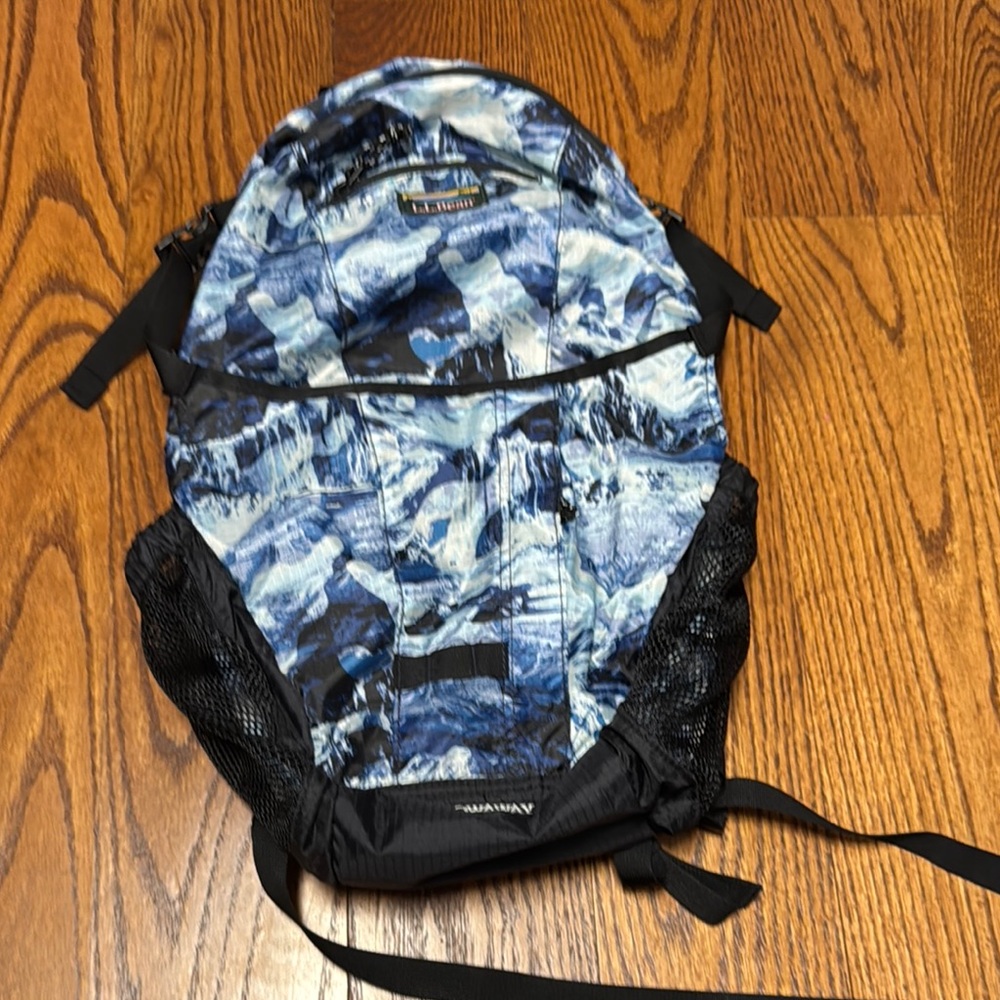 Blue and Black Backpack